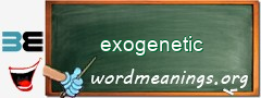 WordMeaning blackboard for exogenetic